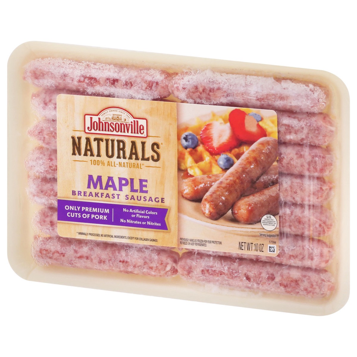 slide 6 of 9, Johnsonville Naturals Maple Breakfast Sausage 10 oz, 10 oz