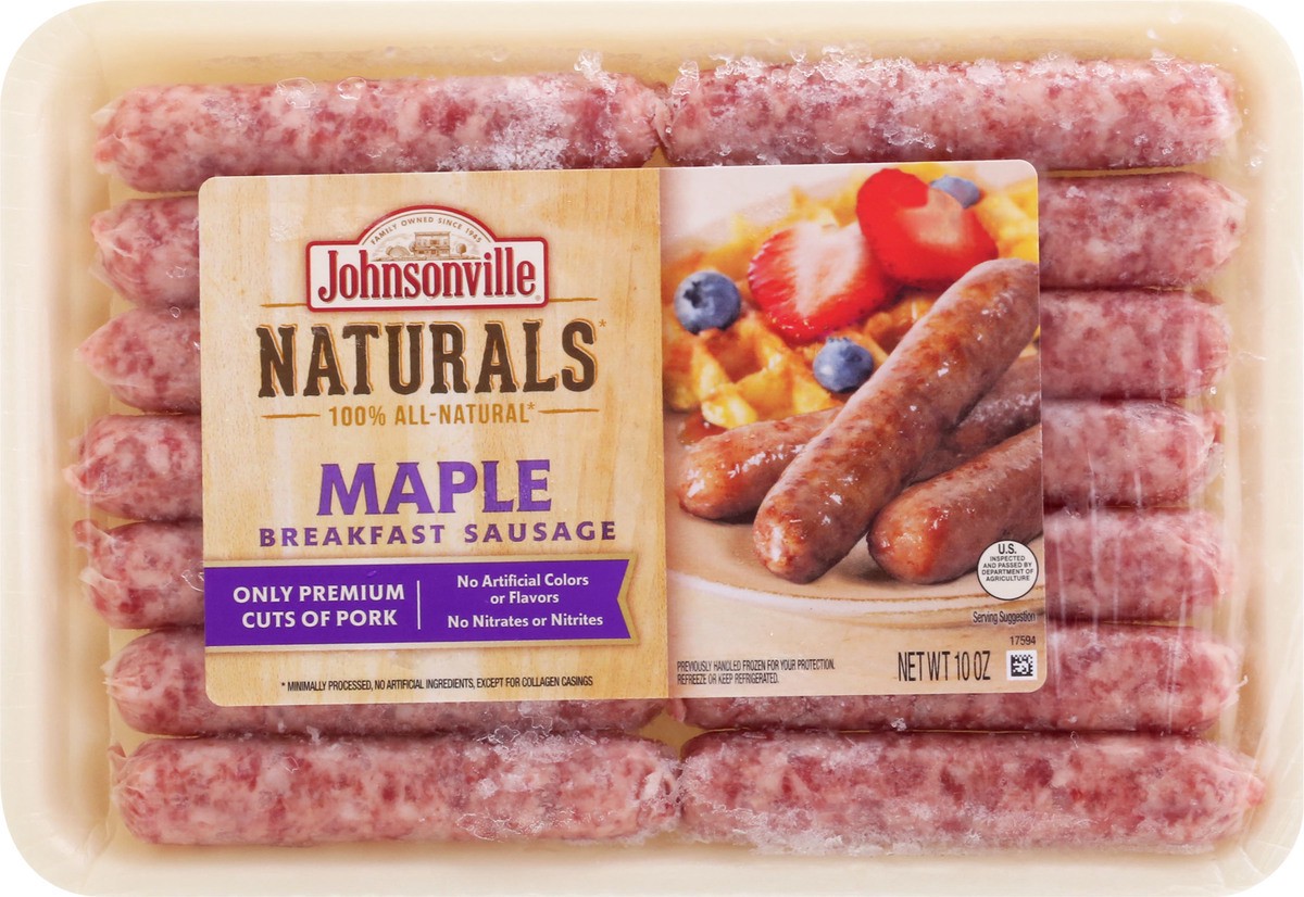 slide 2 of 9, Johnsonville Naturals Maple Breakfast Sausage 10 oz, 10 oz