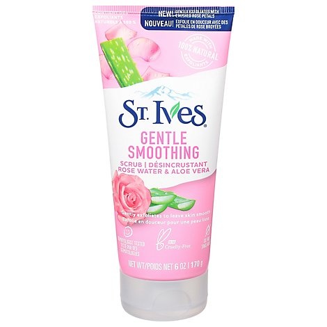 slide 1 of 1, St Ives Rose And Aloe Gentle Smoothing Face Scrub - 6 Oz, 6 oz