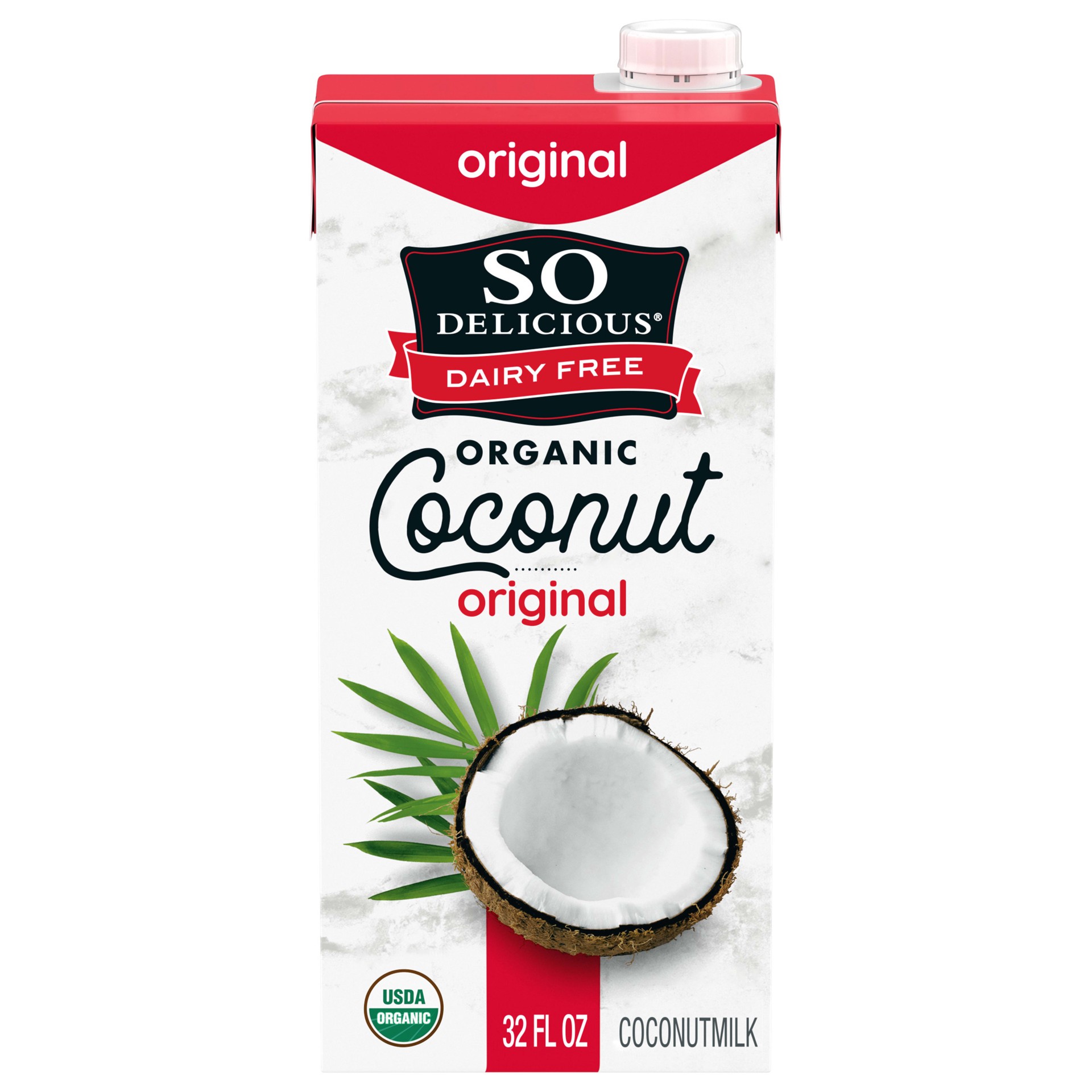 slide 1 of 5, So Delicious Dairy Free Shelf-Stable Coconut Milk, Original, Vegan, Non-GMO Project Verified, 1 Quart, 32 fl oz