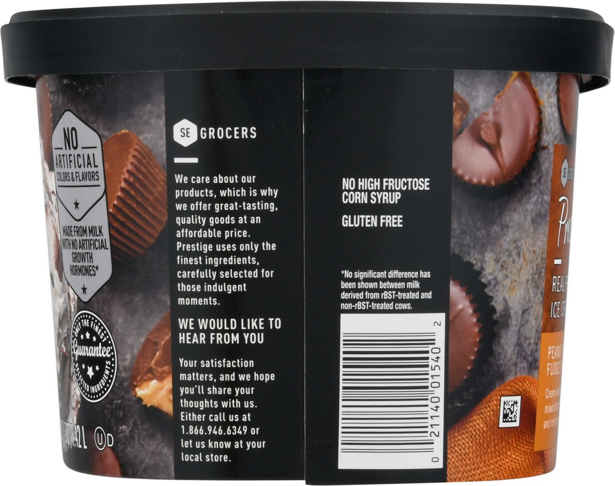 slide 7 of 9, Prestige Real Premium Ice Cream Peanut Butter Fudge Tracks, 48 oz