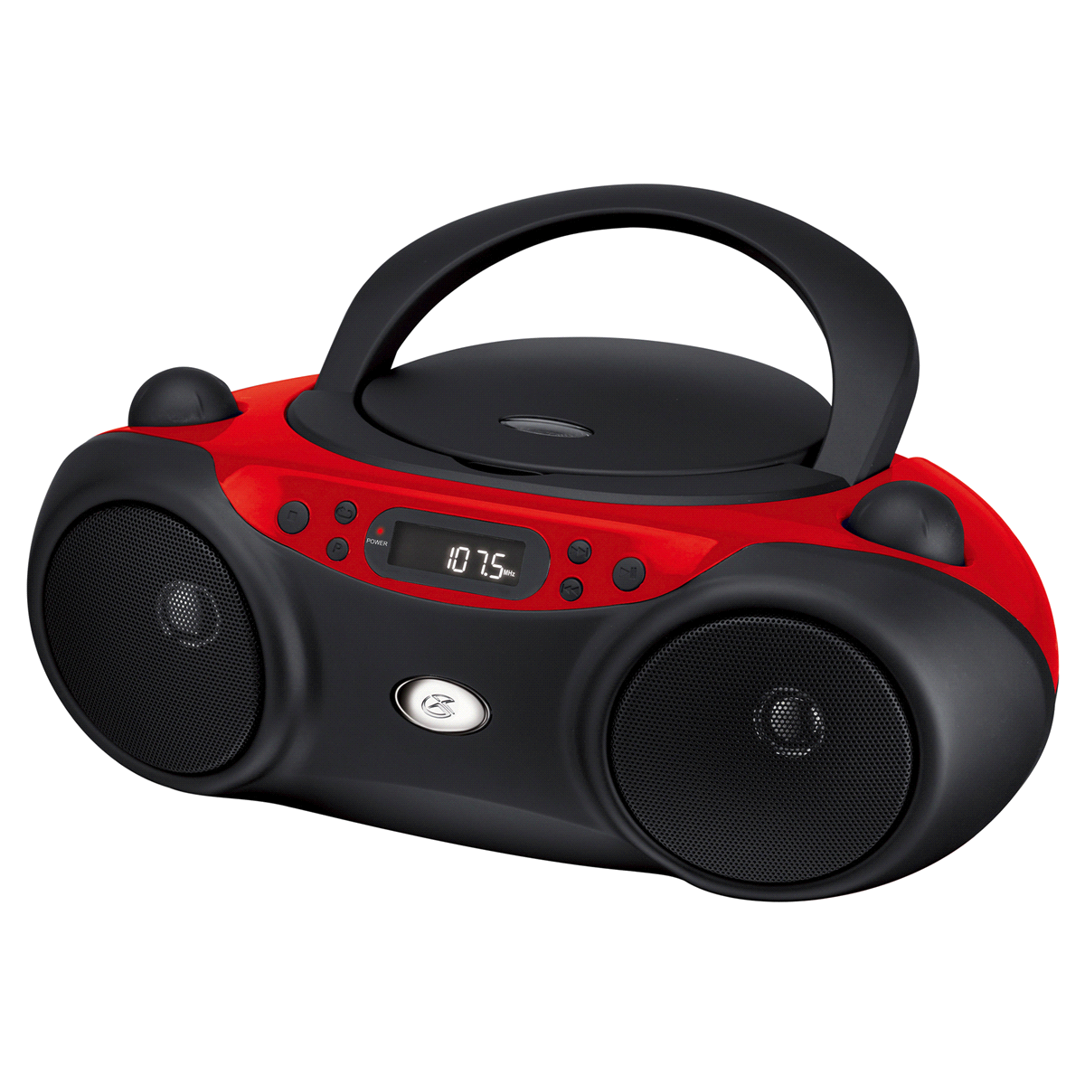 slide 1 of 1, GPX 232R Sports CD AM/FM Boombox, Red, 1 ct