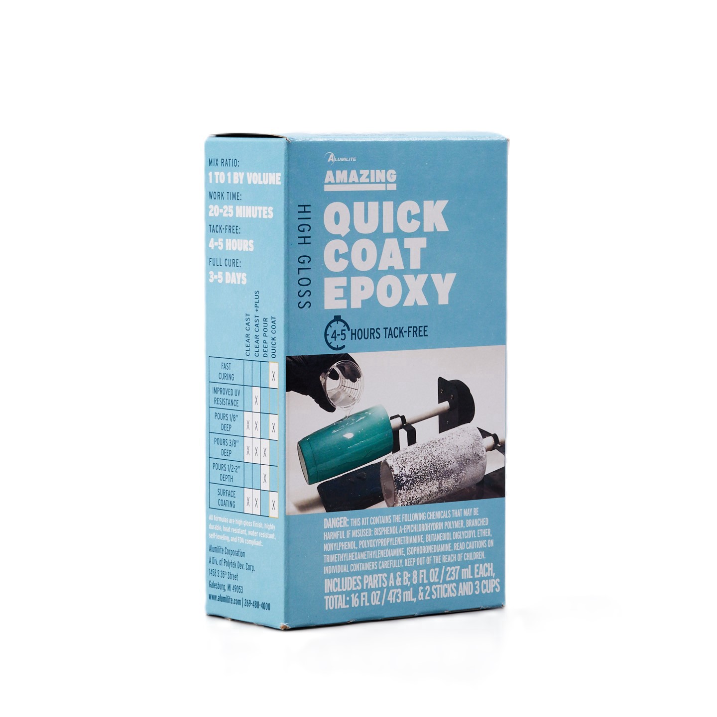 slide 3 of 3, Alumilite 16oz. High Gloss Amazing Quick Coat Epoxy, 16 oz