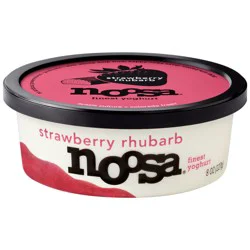 Noosa Strawberry Rhubarb Finest Yoghurt 8 oz