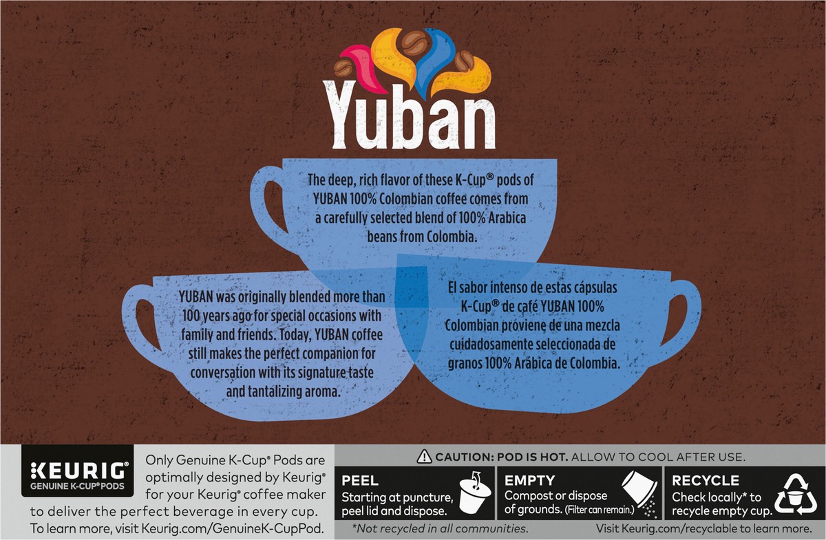 slide 4 of 12, Yuban 100% Colombian Medium Roast K-Cup Coffee Pods- 12 ct, 12 ct