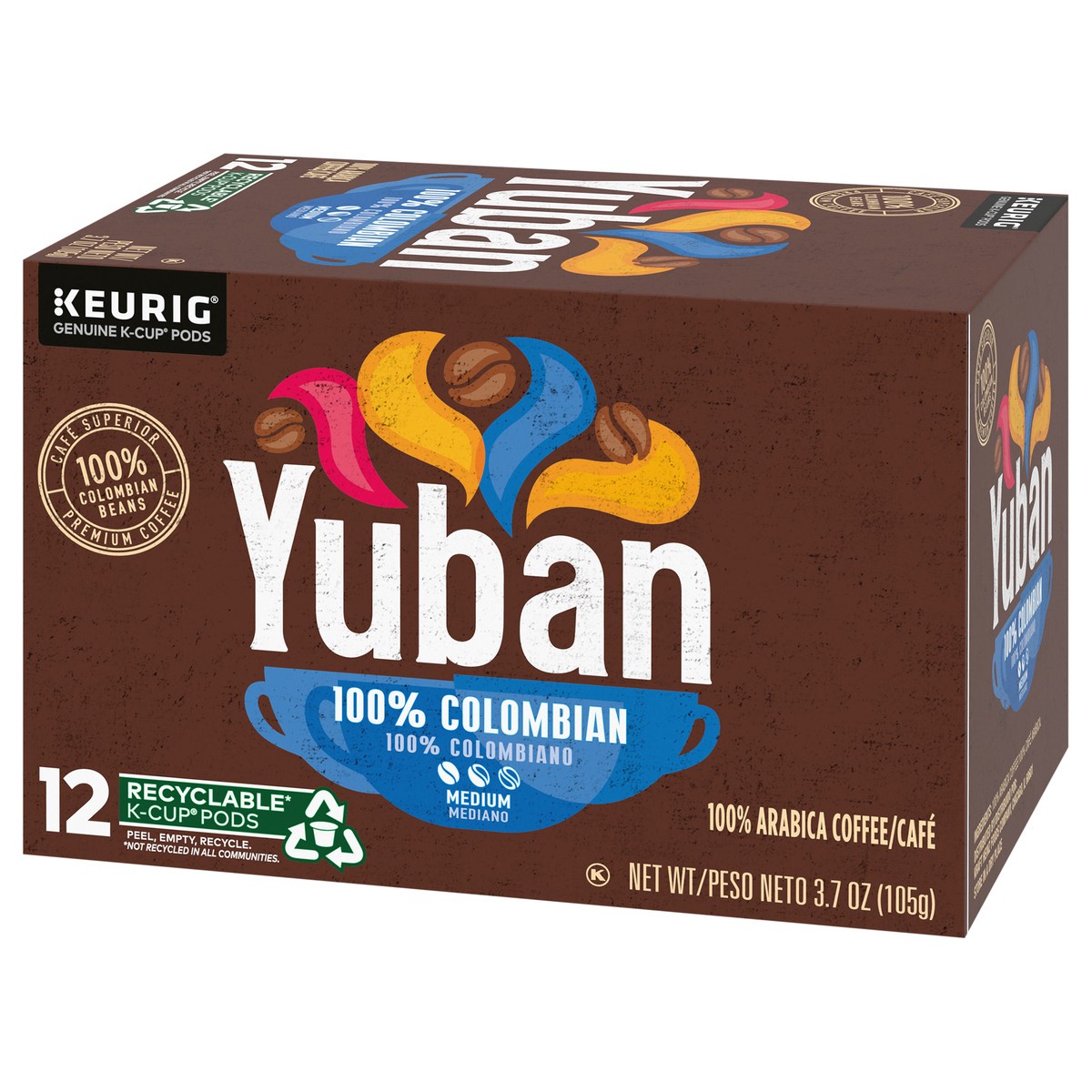slide 8 of 12, Yuban 100% Colombian Medium Roast K-Cup Coffee Pods- 12 ct, 12 ct