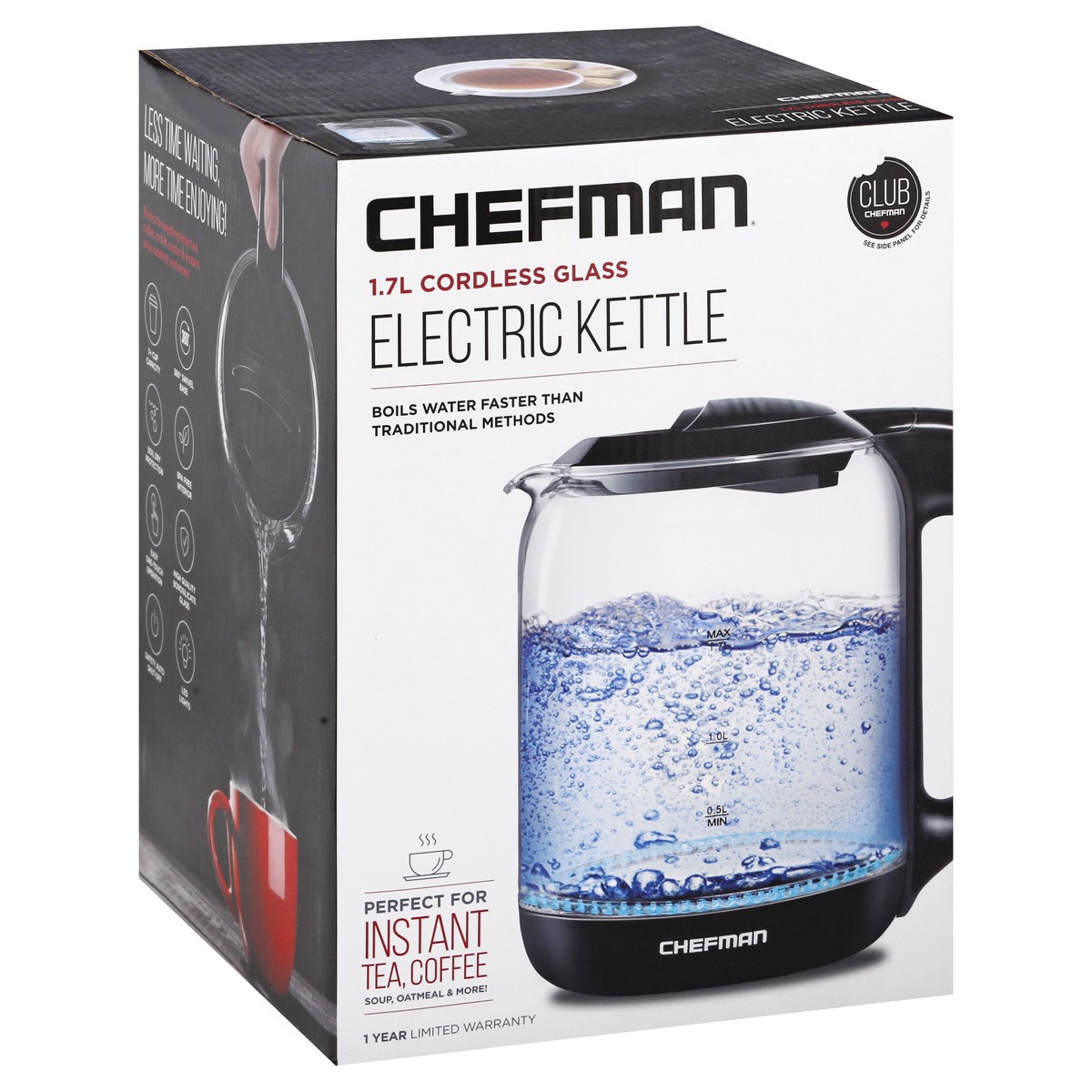 slide 5 of 9, Chef Man Electric Kettle 1 ea, 1 ct