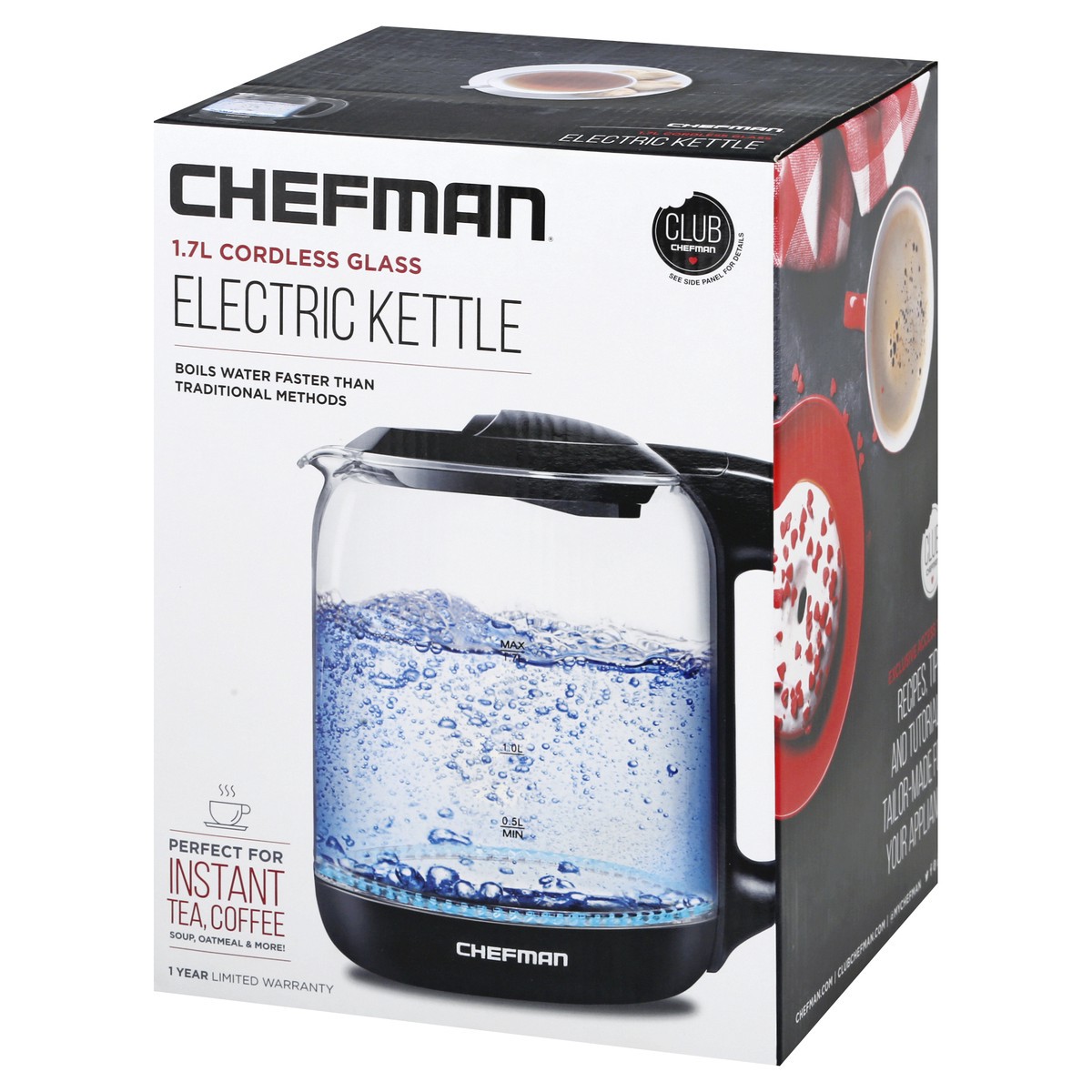 slide 8 of 9, Chef Man Electric Kettle 1 ea, 1 ct