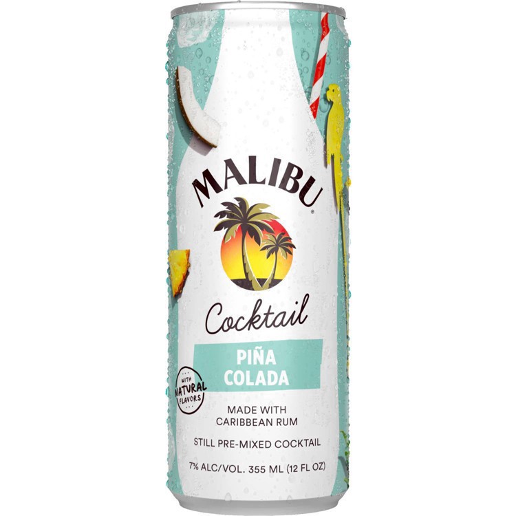 slide 25 of 29, Malibu Pina Colada 4pk/355ml Cans, 4 ct; 355 ml