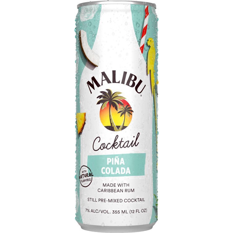 slide 20 of 29, Malibu Pina Colada 4pk/355ml Cans, 4 ct; 355 ml