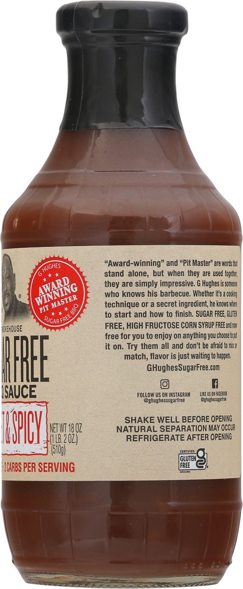 slide 9 of 14, G Hughes Sugar Free Sweet & Spicy BBQ Sauce 18 oz, 18 oz