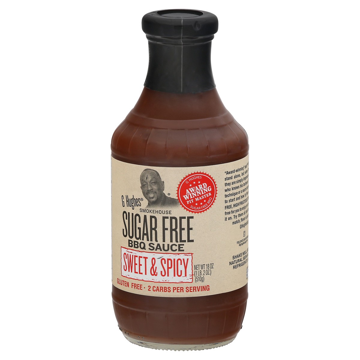 slide 5 of 14, G Hughes Sugar Free Sweet & Spicy BBQ Sauce 18 oz, 18 oz