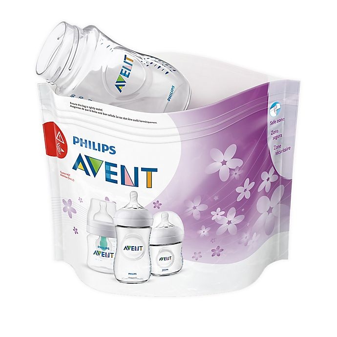 slide 1 of 2, Philips Avent Microwave Steam Sterilizer Bags - Clear, 12 ct