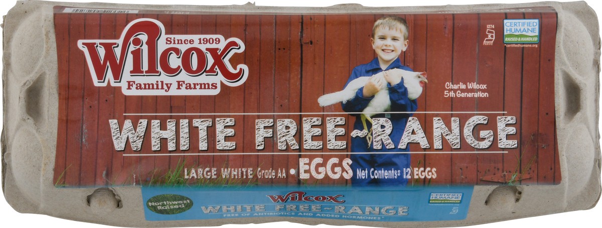 slide 9 of 9, Wilcox Free-Range White Eggs Large 12 ea, 12 ct