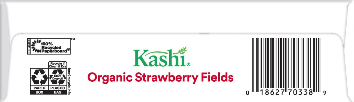 slide 3 of 7, Kashi Breakfast Cereal, Vegan Protein, Organic Cereal, Strawberry Fields, 10.3oz Box, 1 Box, 10.3 oz