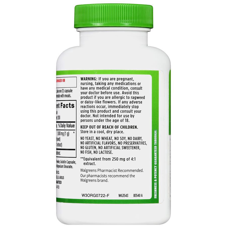 slide 5 of 5, Walgreens Milk Thistle Dietary Supplement, 200 ct