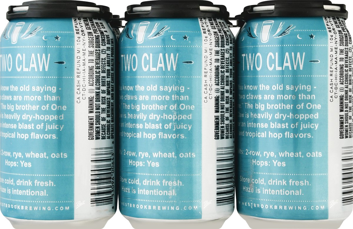 slide 7 of 9, Westbrook Brewing Westbrook Two Claw Hazy I, 4 ct; 12 oz