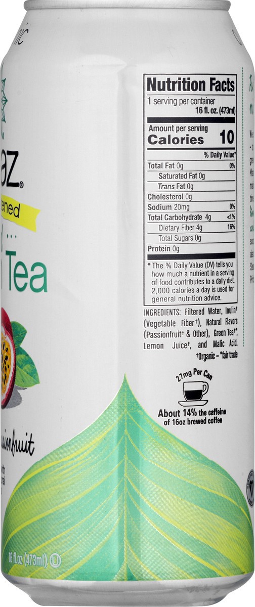 slide 12 of 12, Steaz Iced Unsweetened Passionfruit Green Tea 16 oz, 16 oz