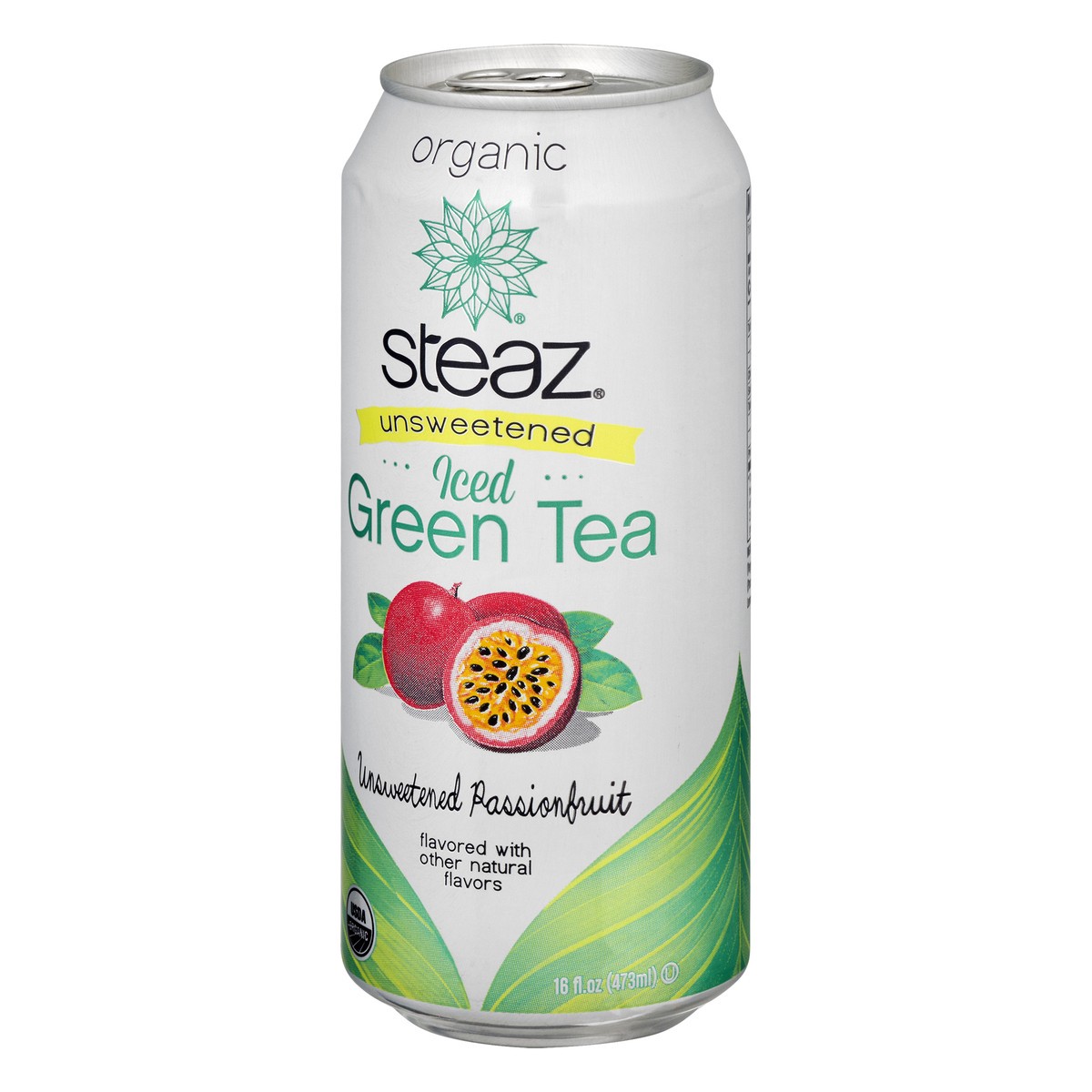 slide 10 of 12, Steaz Iced Unsweetened Passionfruit Green Tea 16 oz, 16 oz