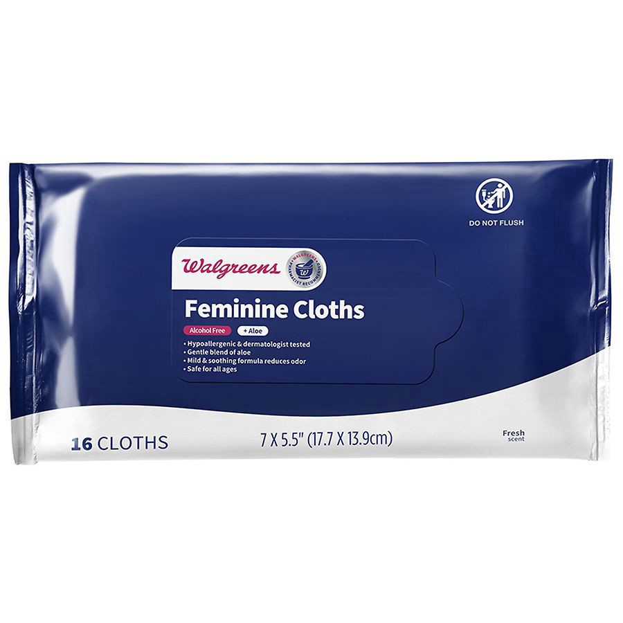 slide 1 of 1, Walgreens Feminine Cleansing Cloths Fresh, 50 ct
