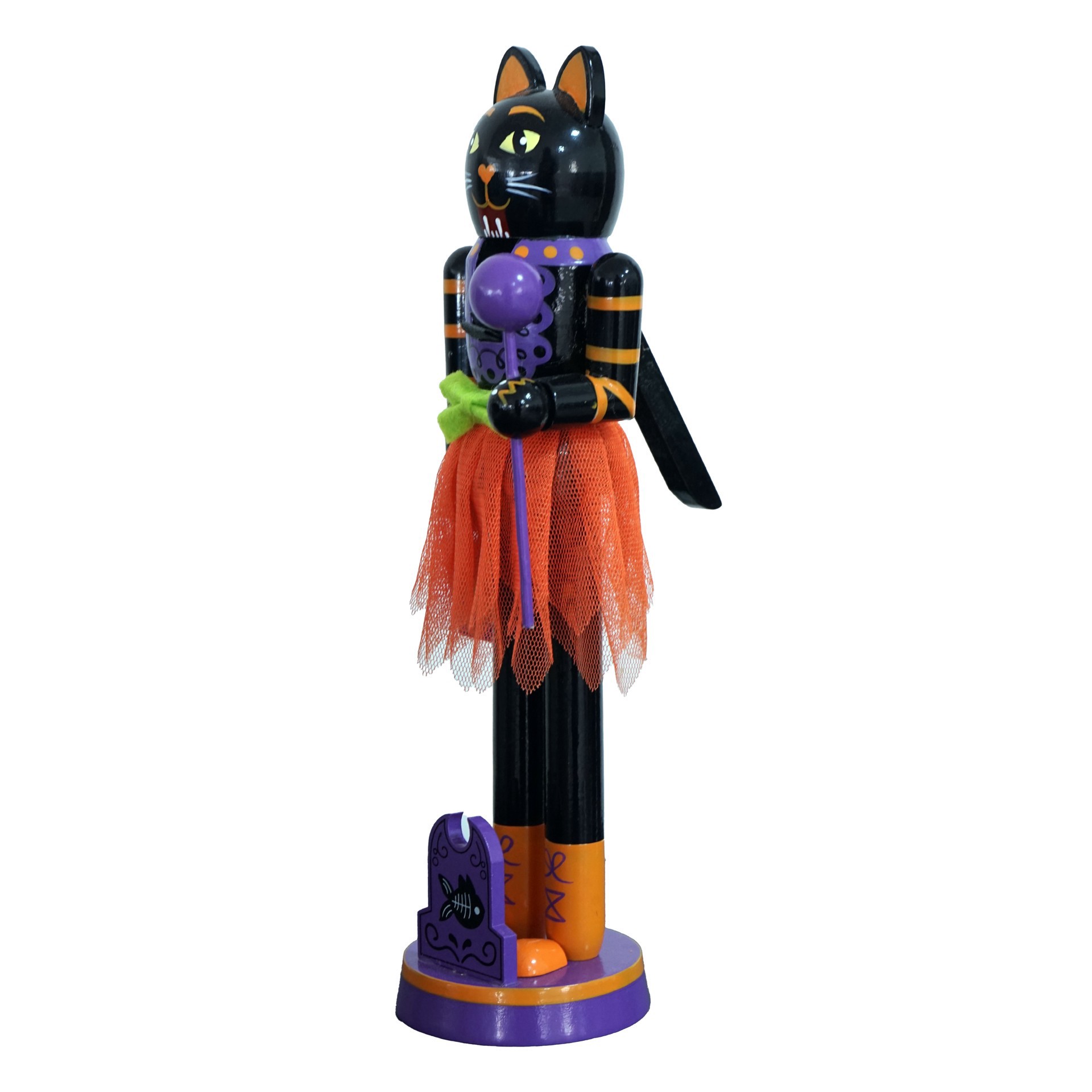 slide 2 of 2, 9.5" Black Cat Nutcracker By Ashland, 9.5 in