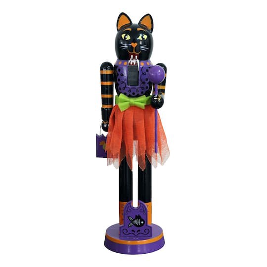 slide 1 of 2, 9.5" Black Cat Nutcracker By Ashland, 9.5 in