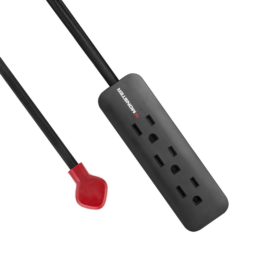 slide 1 of 1, Monster Nylon Extension Cord Surge Protection, 1 ct