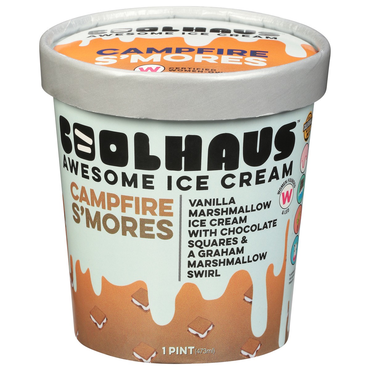 slide 1 of 9, Coolhaus Salty Smores Icecrm, 1 pint