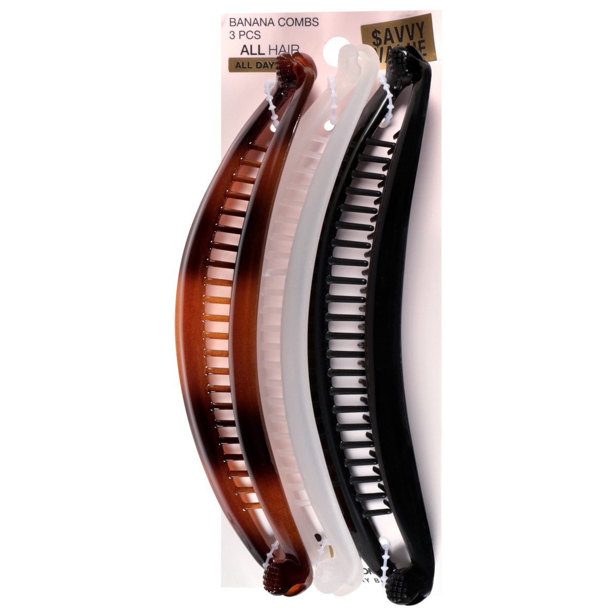 slide 10 of 12, scünci Banana Combs Savvy Value 3 Each, 3 ct