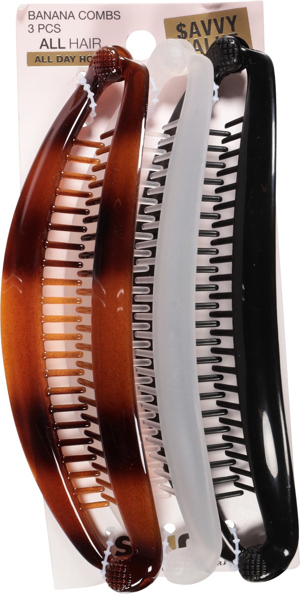 slide 4 of 12, scünci Banana Combs Savvy Value 3 Each, 3 ct