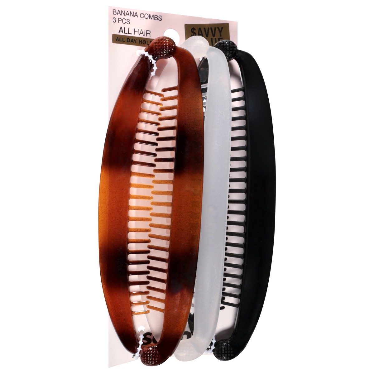 slide 9 of 12, scünci Banana Combs Savvy Value 3 Each, 3 ct