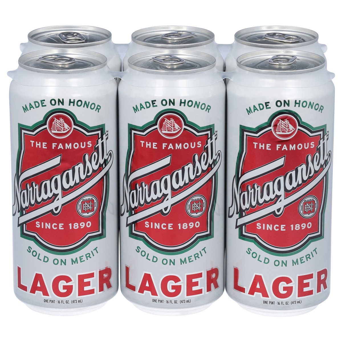 slide 1 of 11, Narragansett Lager Beer 6 - 1 pt Cans, 6 ct; 16 fl oz