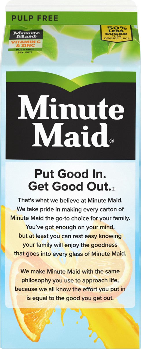 slide 3 of 7, Minute Maid Vitamin C & Zinc Orange Pulp Free (NC) Carton, 59 fl oz, 59 fl oz