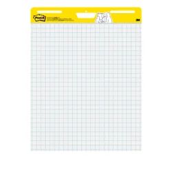 Post-it Super Sticky Easel Pad, With 1'' Grid Lines, 25'' X 30'', White, Pad Of 30 Sheets
