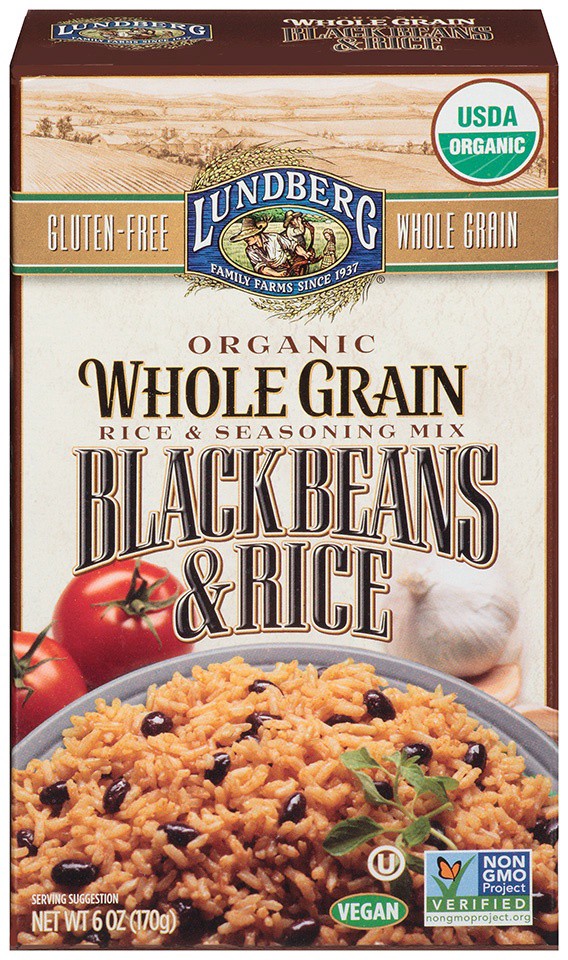 slide 1 of 8, Lundberg Organic Whole Grain Black Beans & Rice, 6 oz