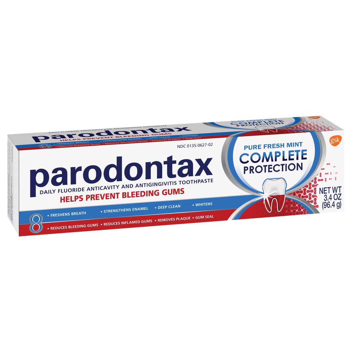 slide 2 of 9, Parodontax Complete Protection Gingivitis Toothpaste for Bleeding Gums, Pure Fresh Mint - 3.4 Ounces, 3.4 oz