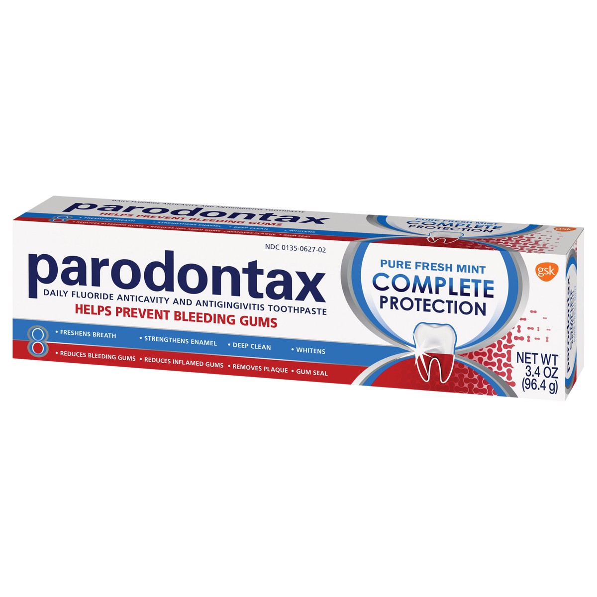 slide 3 of 9, Parodontax Complete Protection Gingivitis Toothpaste for Bleeding Gums, Pure Fresh Mint - 3.4 Ounces, 3.4 oz