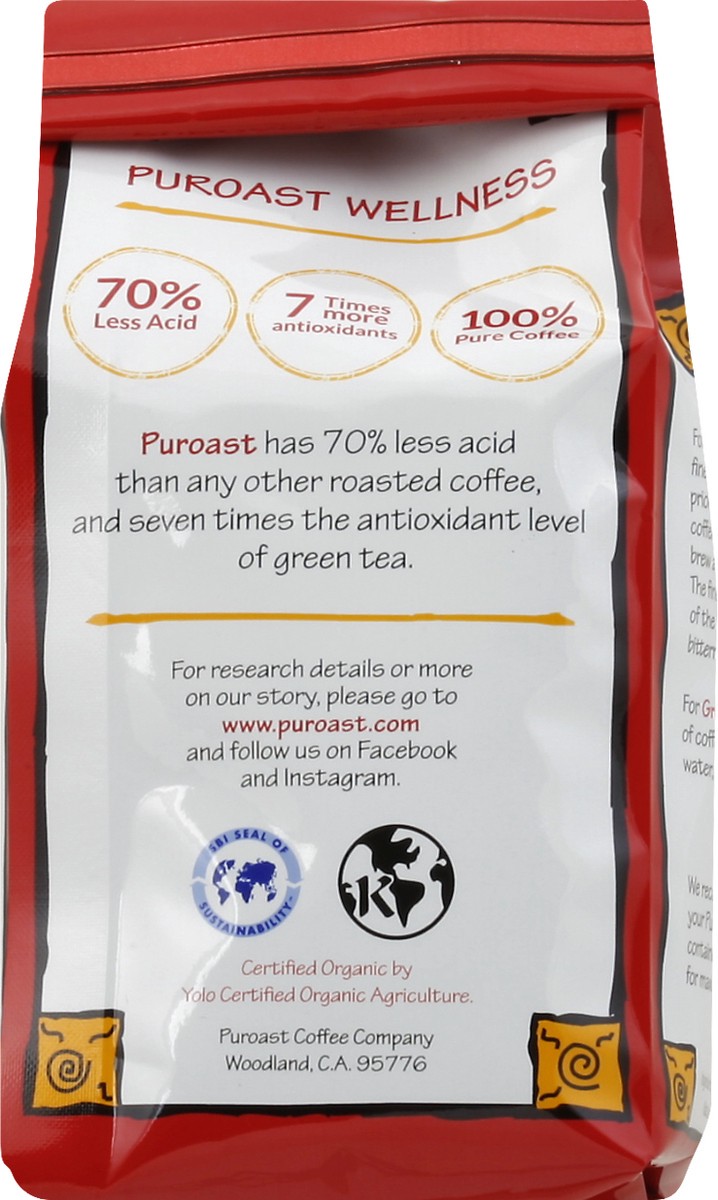 slide 5 of 9, Puroast Organic Low Acid Ground Vanilla Coffee 12 oz, 12 oz