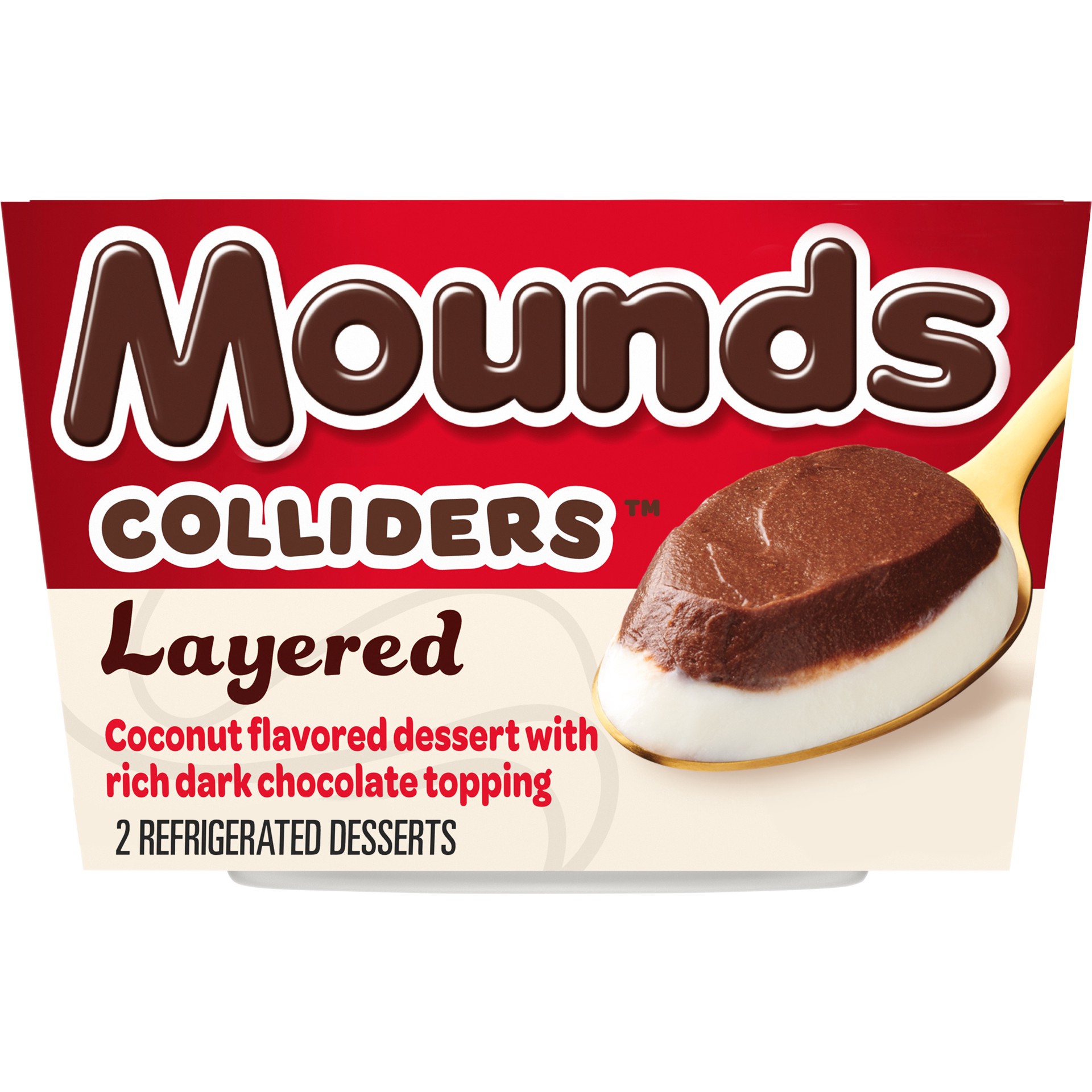 slide 1 of 9, COLLIDERS™ Layered MOUNDS Refrigerated Dessert, 2 ct Pack, 2 ct