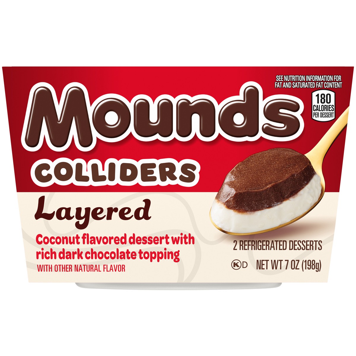 slide 5 of 9, COLLIDERS™ Layered MOUNDS Refrigerated Dessert, 2 ct Pack, 2 ct