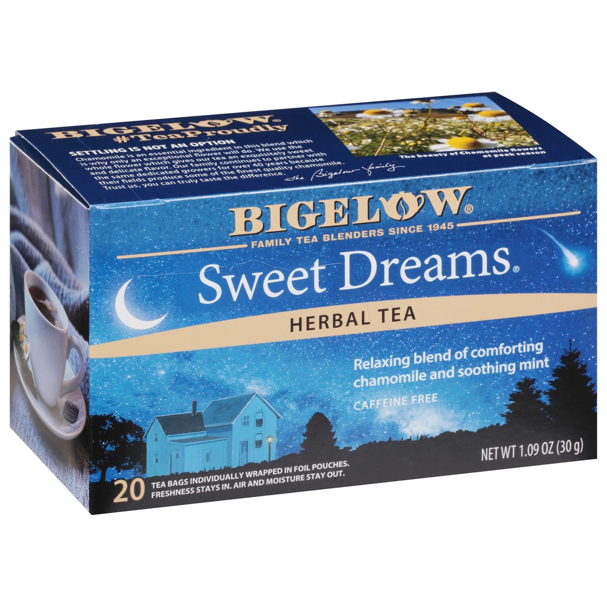 slide 2 of 9, Bigelow Sweet Dreams Tea Bags, 20 Ct, 1.09 Oz, 1 ct