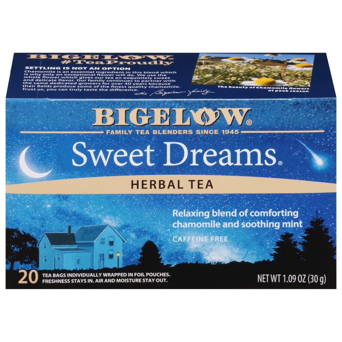 slide 1 of 9, Bigelow Sweet Dreams Tea Bags, 20 Ct, 1.09 Oz, 1 ct