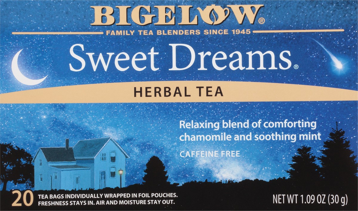 slide 6 of 9, Bigelow Sweet Dreams Tea Bags, 20 Ct, 1.09 Oz, 1 ct
