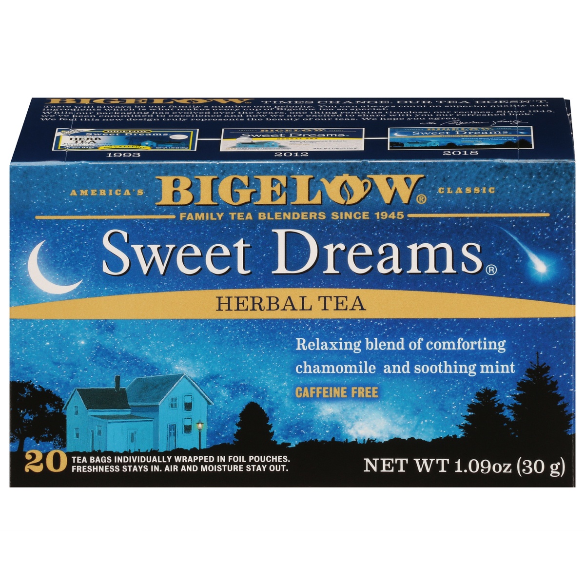 slide 1 of 1, Bigelow Sweet Dreams Herbal Tea, 20 ct