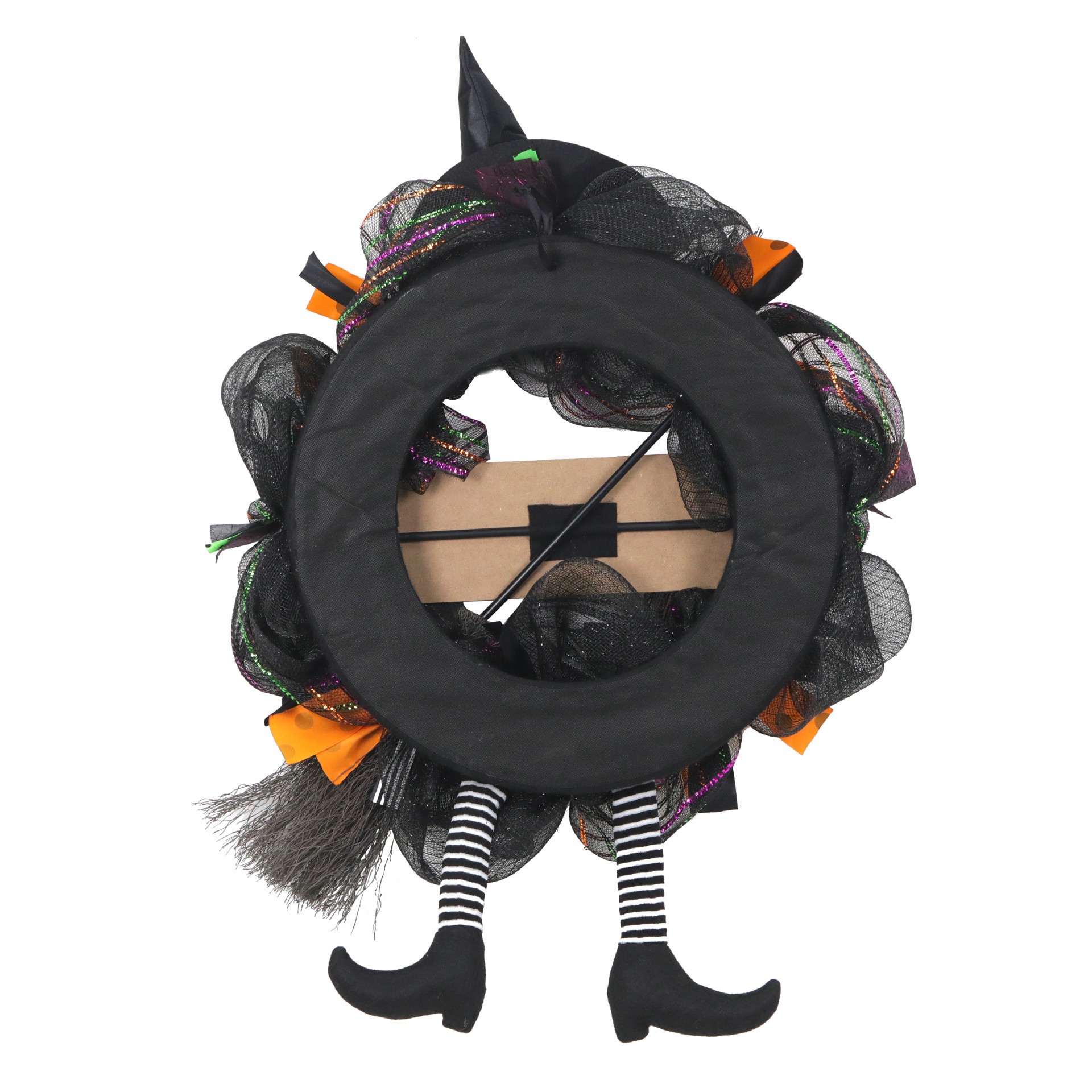 slide 2 of 2, 32.5" Happy Halloween Witch Wreath By Ashland, 32.5 in