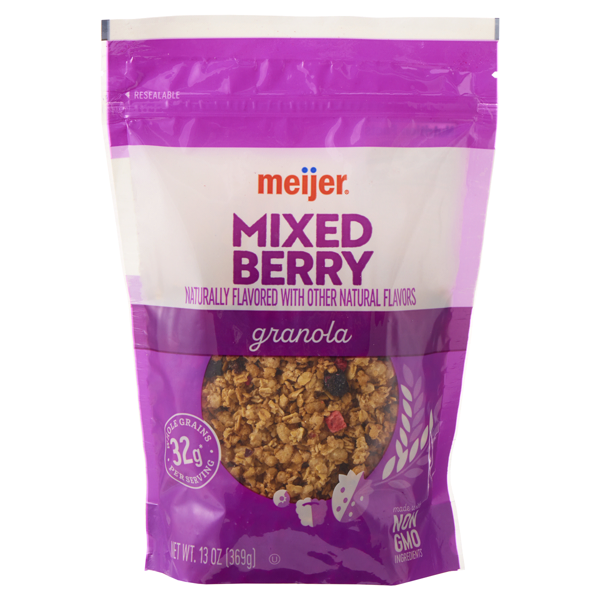 slide 1 of 13, Meijer Mixed Berry Granola, 13 oz