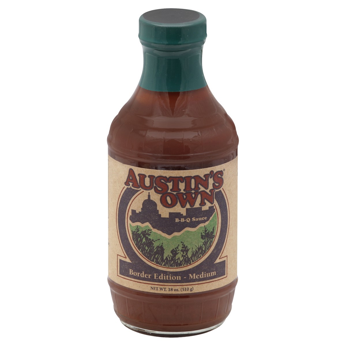 slide 2 of 2, Austin's Own Austins Own Bbq Sauce Border Edition Medium, 18 oz