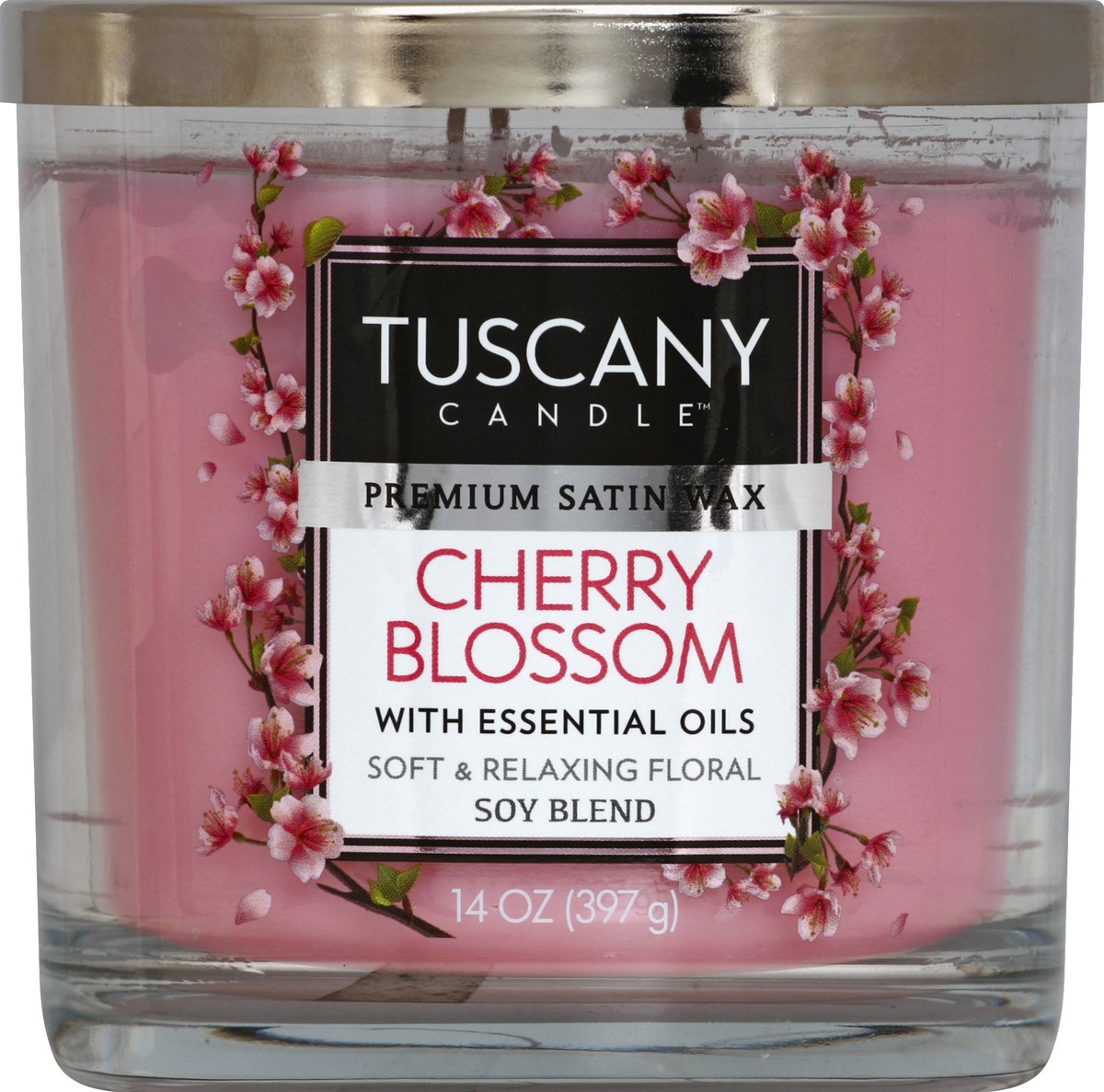 slide 4 of 7, Tuscany Candle Cherry Blossom Glass Jar Candle - Pink, 1 ct