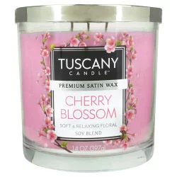 Tuscany Candle Cherry Blossom Glass Jar Candle - Pink