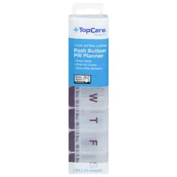 TopCare 7-Day Extra Large Push-Button Pill Reminder